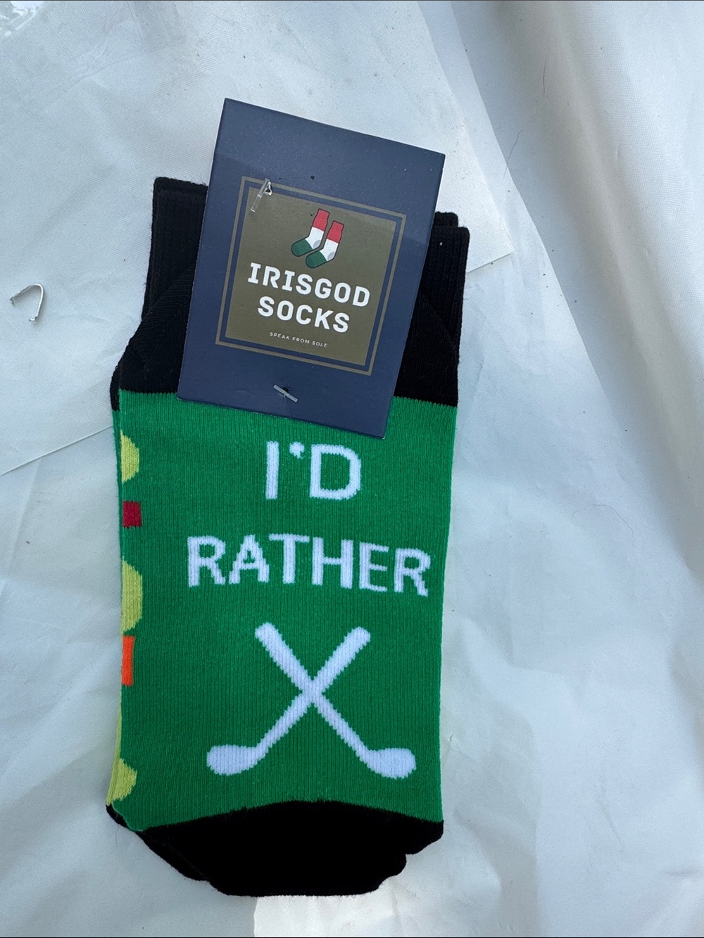 IRISGOD 'Be Golfing' Green Golf Socks New ❤️
